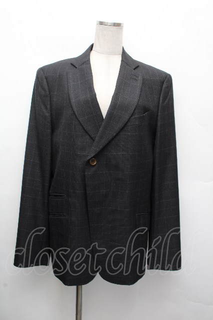 税込3980円以上購入で【送料無料】【USED】Vivienne Westwood MAN / チェックジャケット ヴィヴィアンウエストウッド ビビアン50 グレー 【中古】 S-26-03-22-027-jc-AS-ZH