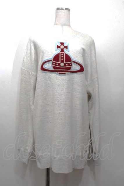 税込3980円以上購入で【送料無料】【USED】Vivienne Westwood / ワッペンオーブ刺繍スウェット ヴィヴィアンウエストウッド ビビアン0/S オフシロ 【中古】 S-26-03-22-013-to-SZ-ZH
