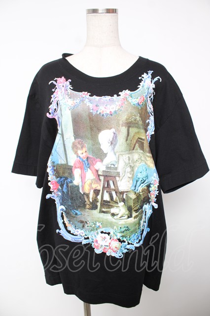 税込3980円以上買いもとめるで【貨物輸送無料】【USED】Vivienne Westwood MAN / 絵図ptTシャツヴィヴィアンウエストウッド ビビアン48 黒いこと 【中古】 Y-25-12-21-014-ts-SZ-ZS