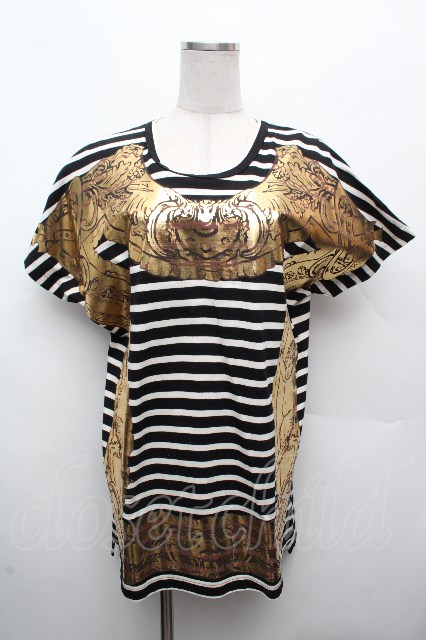税込3980円以上購入で【送料無料】【USED】Vivienne Westwood / /箔フレームボーダーTシャツヴィヴィアンウエストウッド ビビアン00 オフxグレー 【中古】 S-26-04-12-036-to-SZ-ZS|closetchild