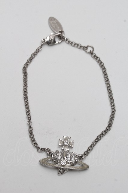 税込3980円以上購入で【送料無料】【USED】Vivienne Westwood / ディアマンテハートブレス ヴィヴィアンウエストウッド ビビアン シルバー 【中古】 S-26-04-12-007-ac-AS-ZS