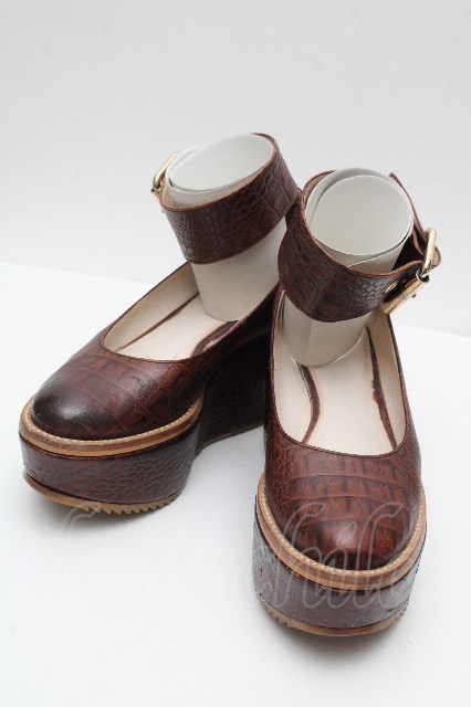 税込3980円以上買いもとめるで【貨物輸送無料】【USED】Vivienne Westwood /  ロッキンホースクロコバレリーナヴィヴィアンウエストウッド ビビアン36 赤銅色 【中古】 S-26-04-12-016-sh-AS-ZS