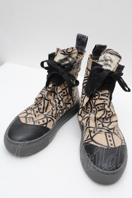税込3980円以上購入で【送料無料】【USED】Vivienne Westwood / アドヴァンカットラORB ハイトップスニーカーヴィヴィアンウエストウッド ビビアン ベージュ 【中古】 S-26-04-12-019-sh-UT-ZS