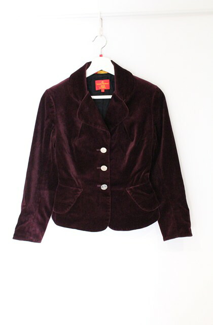税込3980円以上購入で【送料無料】【USED】Vivienne Westwood / 別珍ベッティーナジャケットヴィヴィアンウエストウッド ビビアン1 ボルドー 【中古】 O-26-04-19-001-jc-YM-OS｜closetchild