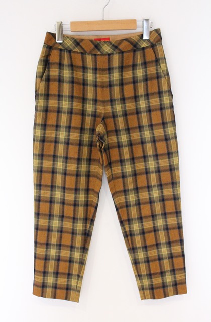 税込3980円以上買いもとめるで【貨物輸送無料】【USED】Vivienne Westwood / タータンチェックウールパンツヴィヴィアンウエストウッド ビビアン2 黄色 【中古】 O-26-04-19-063-pa-YM-os