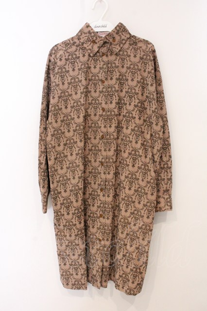税込3980円以上購入で【送料無料】【USED】Vivienne Westwood / ヴェルサイユ総柄コーデュロイシャツワンピースヴィヴィアンウエストウッド ビビアン2 ベージュ 【中古】 O-26-04-26-015-op-IG-OS｜closetchild 13,694円