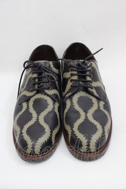 税込3980円以上買いもとめるで【貨物輸送無料】【USED】Vivienne Westwood / スクイグルシューズヴィヴィアンウエストウッド ビビアン39 黒Ｘ薄墨色 【中古】 I-25-07-30-035-sh-固定ディスク-ZI