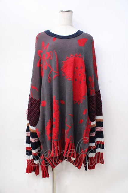 税込3980円以上購入で【送料無料】【USED】Vivienne Westwood MAN / アートニット ヴィヴィアンウエストウッド ビビアン46 グレー 【中古】 Y-25-08-20-039-to-SZ-ZY