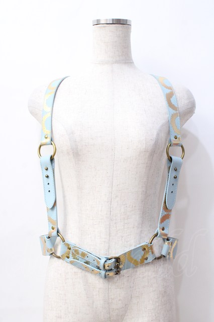 税込3980円以上購入で【送料無料】【USED】Vivienne Westwood / スクイグルワールズエンドボンテージハーネスヴィヴィアンウエストウッド ビビアン サックス×ゴールド 【中古】 Y-25-08-20-065-gd-SZ-ZY