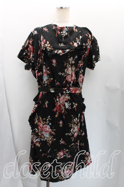 税込3980円以上購入で【送料無料】【USED】Vivienne Westwood / ローズptメイドドレス ヴィヴィアンウエストウッド ビビアン00(ワンサイズ) 黒 【中古】 H-25-12-07-004-op-IN-ZH