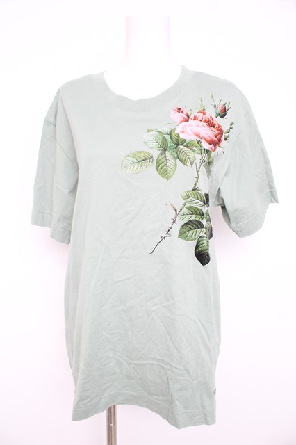 税込3980円以上購入で【送料無料】【USED】Vivienne Westwood MAN / ローズptリラックスTシャツ ヴィヴィアンウエストウッド ビビアン44 グリーン 【中古】 Y-26-02-11-007-ts-SZ-ZS