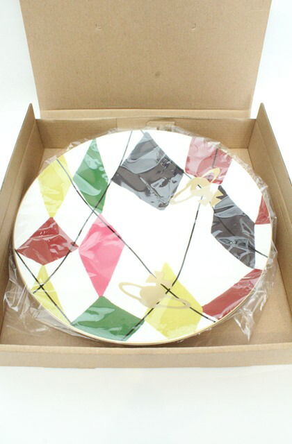税込3980円以上購入で【送料無料】【USED】Vivienne Westwood / HARLEQUIN プレート 23cm ヴィヴィアンウエストウッド ビビアン マルチ 【中古】 O-26-02-22-039-gd-YM-OS