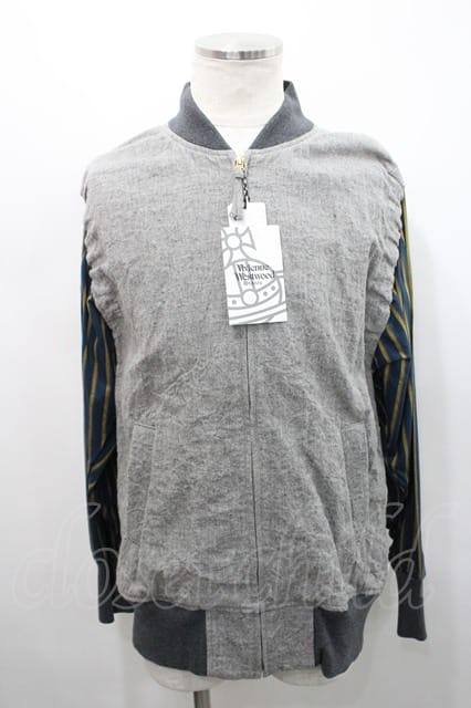 税込3980円以上購入で【送料無料】【USED】Vivienne Westwood MAN / ギャラントボマージャケット ヴィヴィアンウエストウッド ビビアン46 グレー 【中古】 I-26-02-28-012-jc-HD-ZI