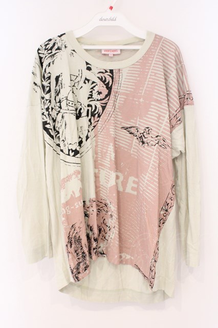 税込3980円以上購入で【送料無料】【USED】Vivienne Westwood / PUNKATURE カットソー ヴィヴィアンウエストウッド ビビアン2 ベージュ（グリーン系） 【中古】 O-26-03-08-020-to-YM-ZH
