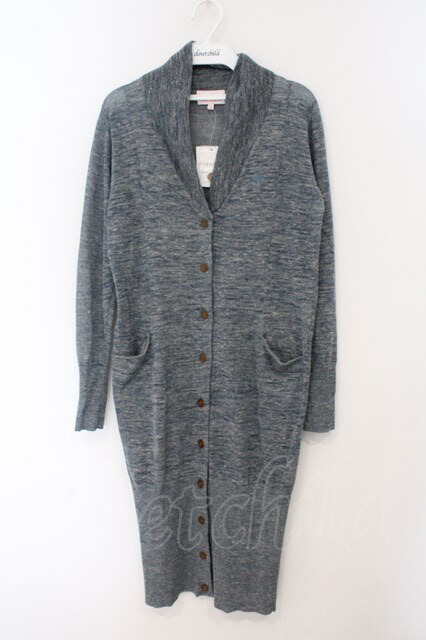 税込3980円以上購入で【送料無料】【USED】Vivienne Westwood / ショールカラーロングカーディガンヴィヴィアンウエストウッド ビビアン2 ブルー 【中古】 O-26-03-08-053-to-YM-ZH