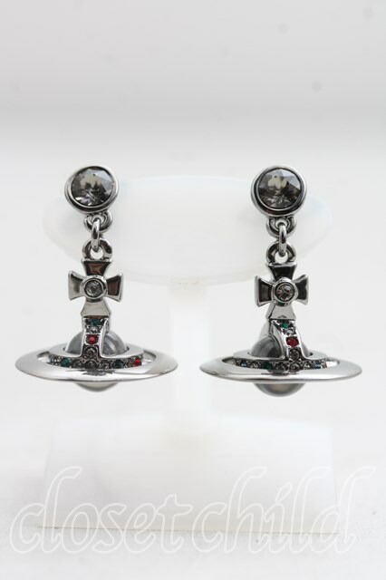 税込3980円以上購入で【送料無料】【USED】Vivienne Westwood / プチオーブピアス ヴィヴィアンウエストウッド ビビアン ガンメタ 【中古】 H-26-04-05-089-er-OD-ZH