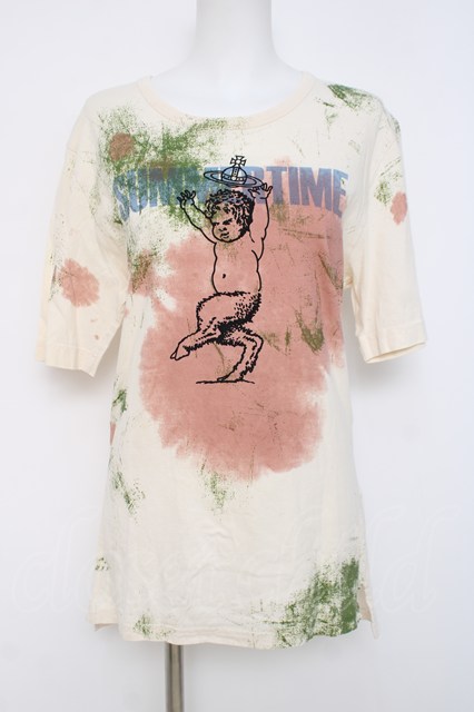 税込3980円以上買いもとめるで【貨物輸送無料】【USED】Vivienne Westwood MAN / サティアプリントワインステインプルオーバーヴィヴィアンウエストウッド ビビアンS 生み出すことリ 【中古】 Y-26-04-08-025-ts-SZ-ZY