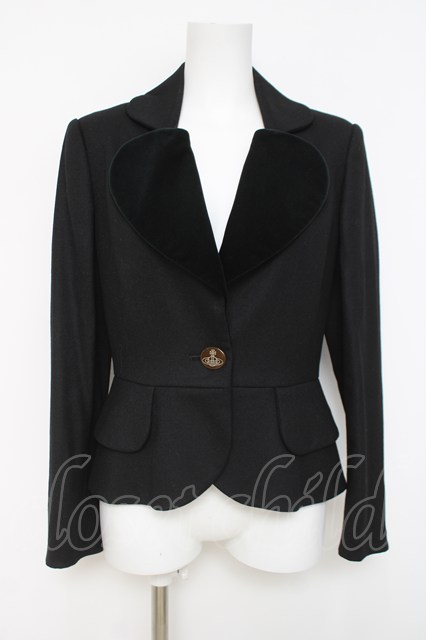 税込3980円以上買いもとめるで【貨物輸送無料】【USED】Vivienne Westwood / ラブジャケットヴィヴィアンウエストウッド ビビアン2 黒いこと 【中古】 Y-26-04-08-046-jc-SZ-ZY レディースファッション-コート・ジャケット