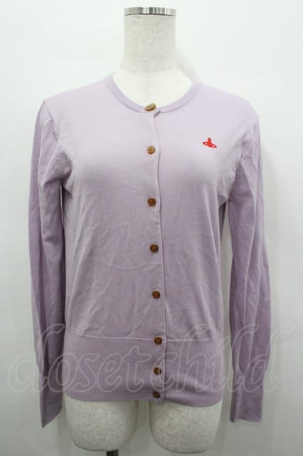税込3980円以上購入で【送料無料】【USED】Vivienne Westwood / 単色オーブ刺繍 ニットカーディガン ヴィヴィアンウエストウッド ビビアン3 【中古】 I-26-04-22-028-to-HD-ZI