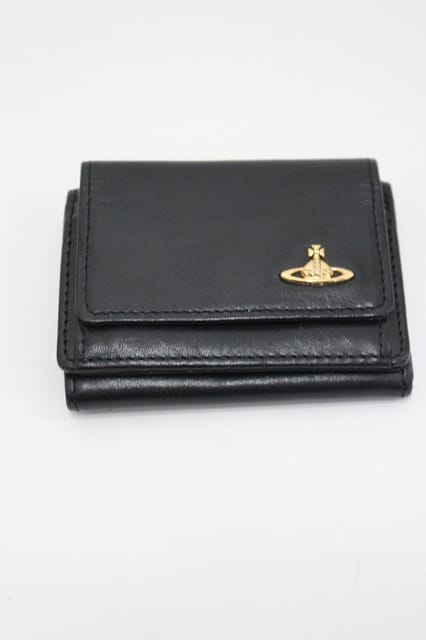 税込3980円以上購入で【送料無料】【USED】Vivienne Westwood / 3ツ折リ財布 ヴィヴィアンウエストウッド ビビアン 黒 【中古】 I-26-04-22-092-wa-HD-ZI