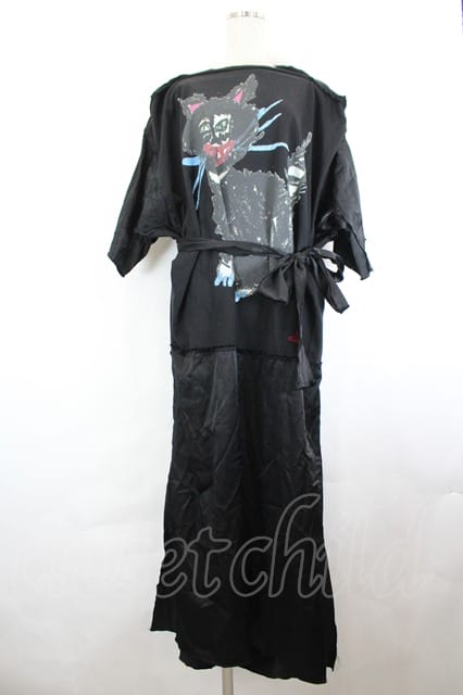 税込3980円以上買いもとめるで【貨物輸送無料】【USED】Vivienne Westwood / オーガニックBD天竺ロードキルキャットピローストレートドレスヴィヴィアンウエストウッド ビビアン00 黒 【中古】 I-26-05-20-038-op-固定ディスク-ZI