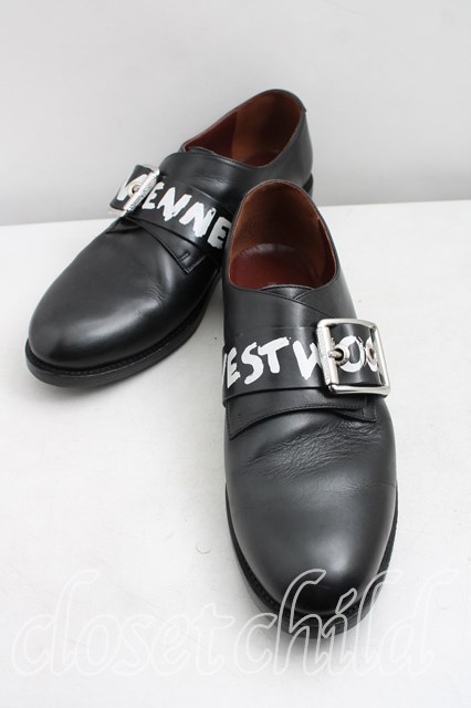 税込3980円以上買いもとめるで【貨物輸送無料】【USED】Vivienne Westwood / ALEXシューズヴィヴィアンウエストウッド ビビアン42（26糎好いかげんに） 黒 【中古】 H-26-04-26-058-sh-OD-ZH