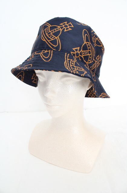 税込3980円以上買いもとめるで【貨物輸送無料】【USED】Vivienne Westwood / ORB LINING バケットハットヴィヴィアンウエストウッド ビビアン 米国海軍×洋芥子 【中古】 O-26-05-24-025-ha-IG-os