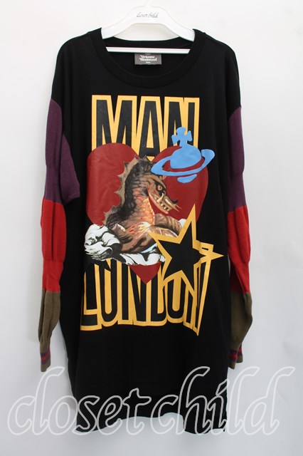 税込3980円以上買いもとめるで【貨物輸送無料】【USED】Vivienne Westwood MAN / シーモンスタープルオーバーミックストップヴィヴィアンウエストウッド ビビアンFREE 黒 【中古】 H-26-05-17-023-to-OD-ZH