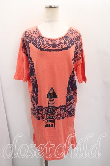 税込3980円以上買いもとめるで【貨物輸送無料】【USED】Vivienne Westwood / 写真立てptカットソーワンピヴィヴィアンウエストウッド ビビアンS オレンジ色 【中古】 H-26-05-24-007-op-OD-ZH