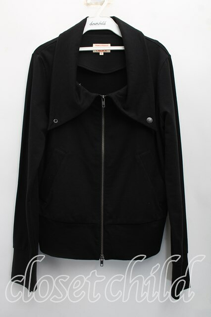 税込3980円以上買いもとめるで【貨物輸送無料】【USED】Vivienne Westwood / 単色オーブ刺しゅうジップスウェットヴィヴィアンウエストウッド ビビアン3（11号好いかげんに） 黒 【中古】 H-26-06-07-023-to-OD-ZH