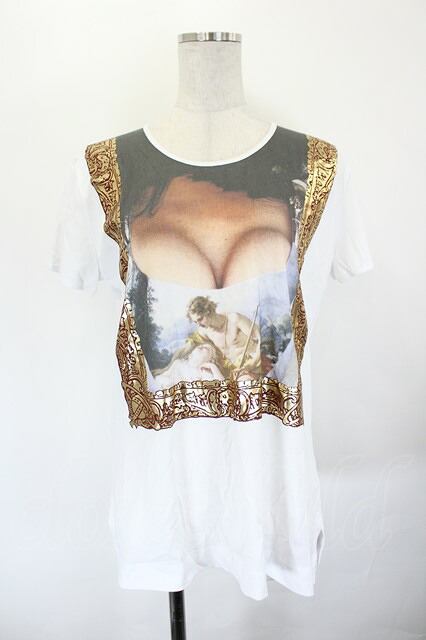 税込3980円以上購入で【送料無料】【USED】ANGLOMANIA / バストプリントTシャツヴィヴィアンウエストウッド ビビアンL 白 【中古】 I-26-06-24-048-ts-HD-ZI|closetchild