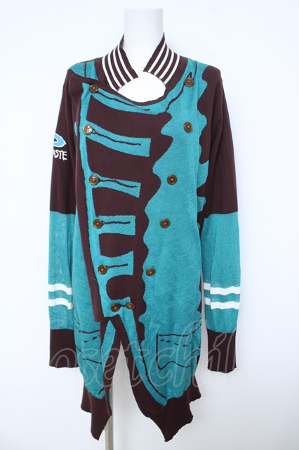 税込3980円以上購入で【送料無料】【USED】Vivienne Westwood / FROGGING CARDIGANヴィヴィアンウエストウッド ビビアンL ブラウン/グリーン 【中古】 Y-26-06-14-020-to-OD-ZY|closetchild