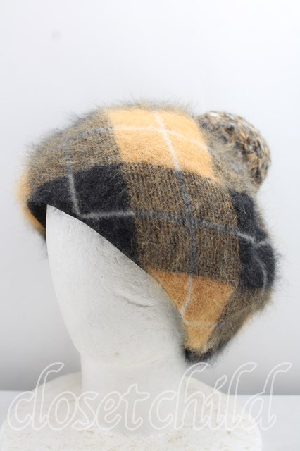 税込3980円以上買いもとめるで【貨物輸送無料】【USED】Vivienne Westwood / タータンチェックアンゴラベレーヴィヴィアンウエストウッド ビビアン 黄味がかった 【中古】 H-26-06-14-011-ha-OD-ZH