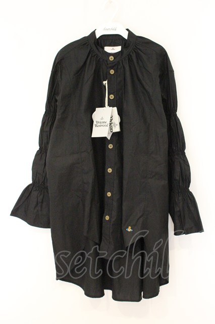 税込3980円以上購入で【送料無料】【USED】Vivienne Westwood / サークルシャツヴィヴィアンウエストウッド ビビアン38 ブラック 【中古】 O-26-07-12-032-bl-YM-OS|closetchild