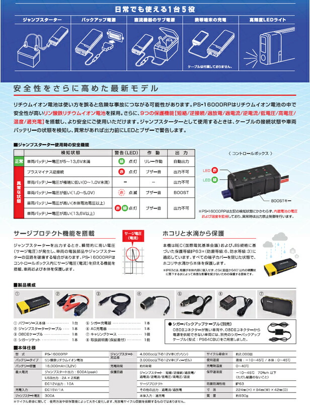 Hitachi 日立 ポータブルパワーソース ジャンプスターター Psrp Psrp 25 Mavipconstrutora Com Br