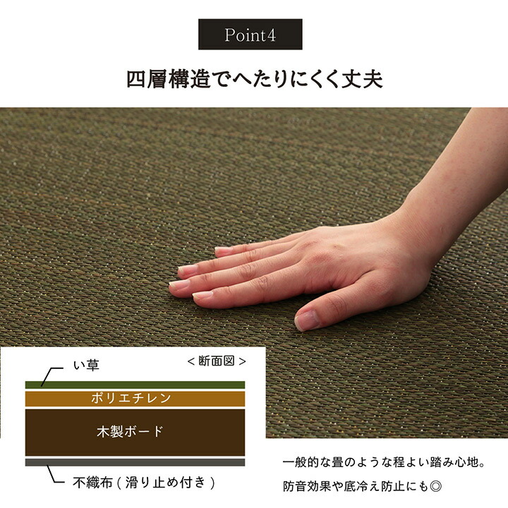 い草置き畳ユニット畳システム畳無地調シンプルモダンシックおしゃれ空間消臭縁無しお手入れ簡単裏面滑り止め収納便利約70times;70times;1.5cm9枚組グレーイケヒコ8636040