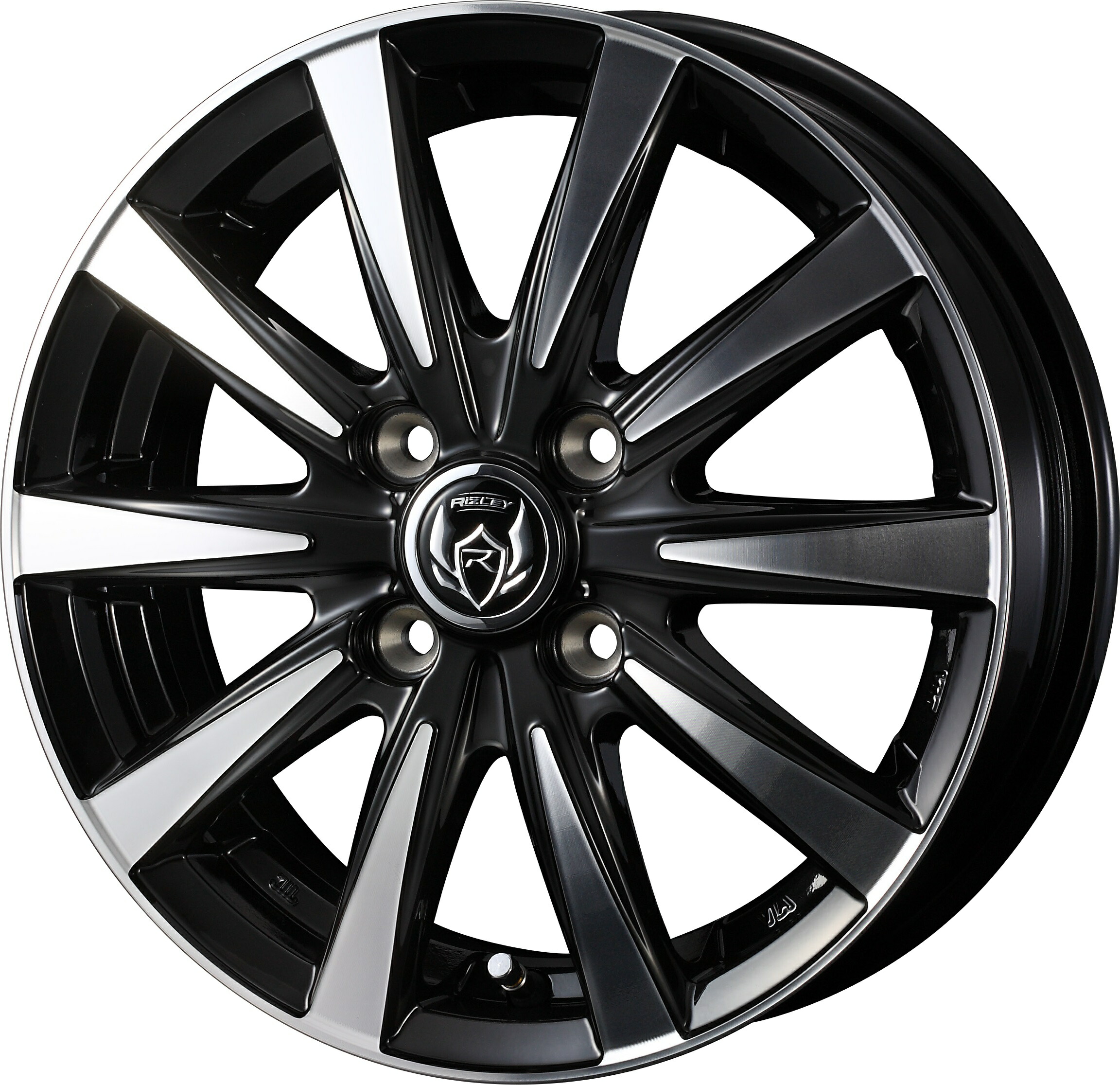 【個人宅直送不可】WEDS ウェッズ 0040495 アルミホイール1本 RIZLEY DI 14インチ リム幅5.5J インセット+38 4穴 PCD100 BLACK/POLISH
