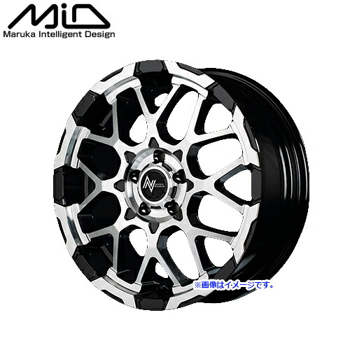 MID マルカサービス アルミホイール 1本 NITRO POWER ナイトロパワー M28 BULLET バレット 18インチ 1870 リム幅7J インセット+35 ホール5H PCD114.3 ブラック/ミラーカット｜アットマックス＠ 25,522円