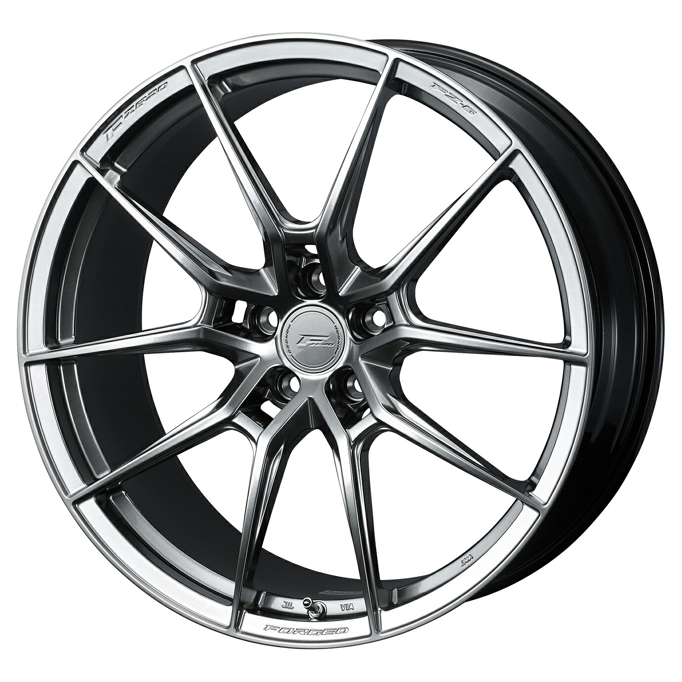 【4本購入で特典付】WEDS ウェッズ 0041870 アルミホイール1本 F-ZERO FZ-6 19インチ リム幅8.0J インセット+45 5穴 PCD112 DIAMOND BLACK