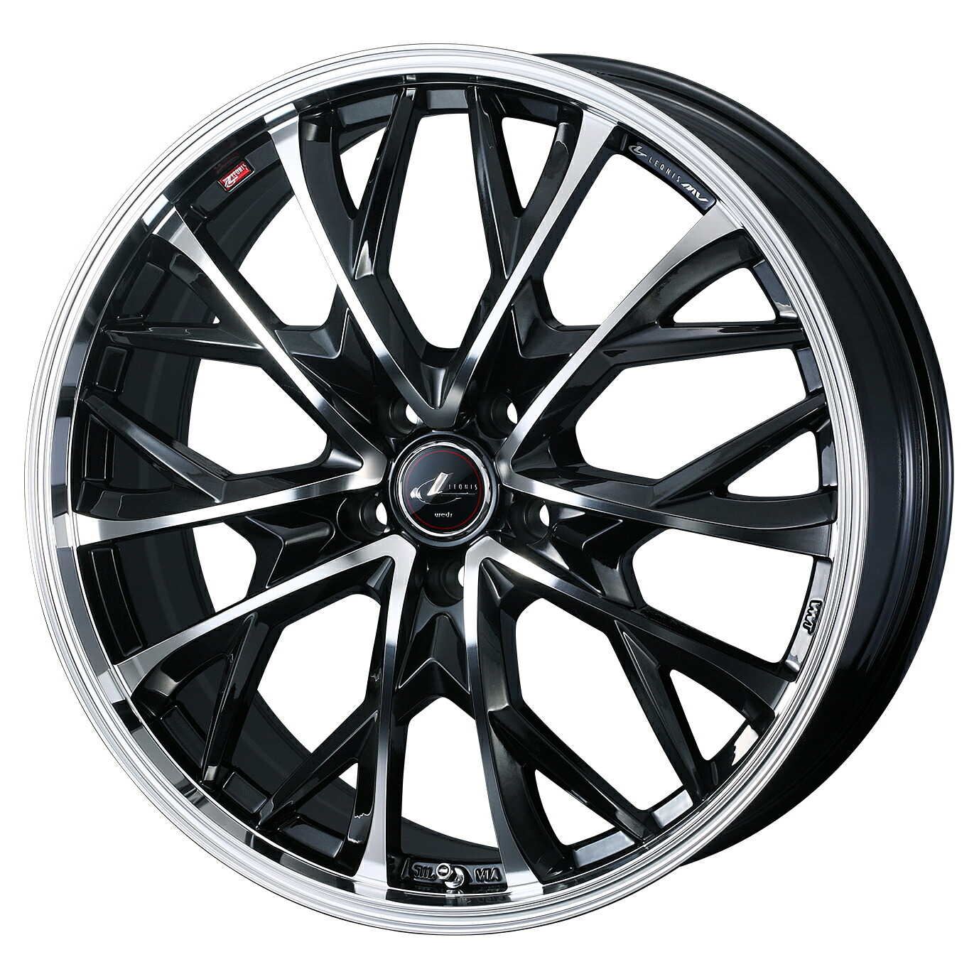 【4本購入で特典付】WEDS ウェッズ 0041741 アルミホイール1本 LEONIS MV 20インチ リム幅8.0J インセット+45 5穴 PCD114.3 PBMC｜アットマックス＠