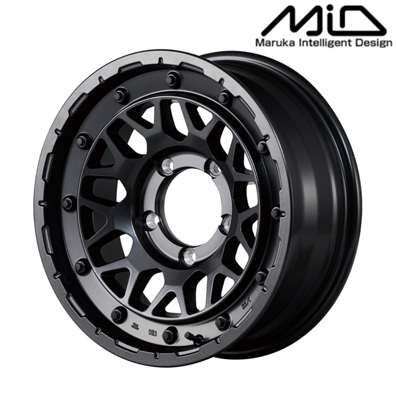 MID マルカサービス アルミホイール1本 ナイトロパワー NITRO POWER M29 STINGER 16インチ リム幅6.0 inset-5 5H PCD139.7 バレルブラック｜アットマックス＠