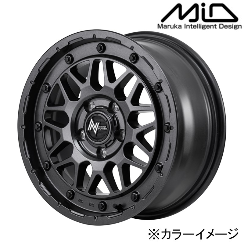 MID マルカサービス アルミホイール1本 ナイトロパワー NITRO POWER M29 STINGER 17インチ リム幅7.0 inset+42 5H PCD114.3 バレルブラック|アットマックス@
