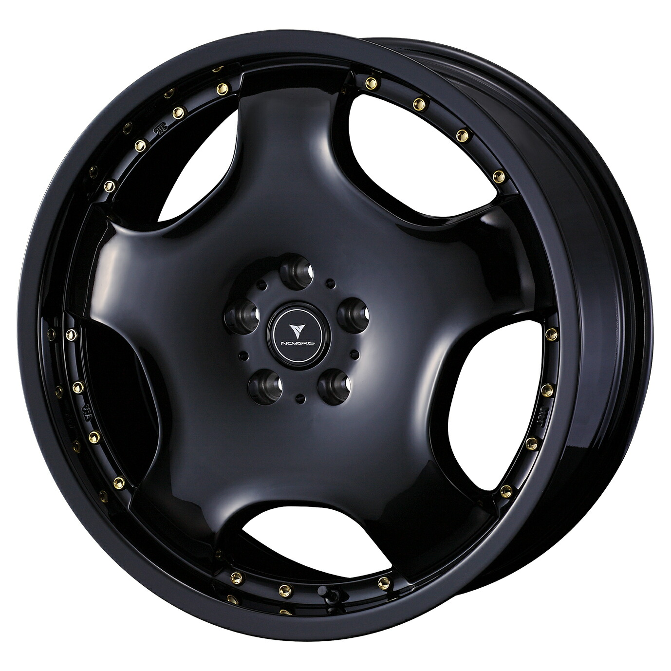 【4本購入で特典付】WEDS ウェッズ 0041847 アルミホイール1本 NOVARIS ASSETE D1 20インチ リム幅8.0J インセット+42 5穴 PCD114.3 BLACK/GOLD PIERCE 25,656円