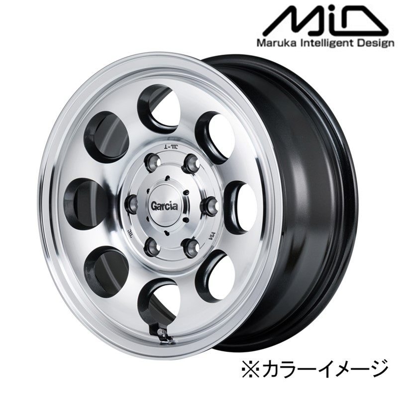 MID マルカサービス アルミホイール1本 ガルシア Garcia Palm8 16インチ リム幅6.5 inset+38 6H PCD139.7 メタリックグレー/ポリッシュ|アットマックス@