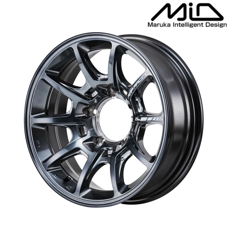 MID マルカサービス アルミホイール1本 RMP RACING R25 Plus 16インチ リム幅5.5 inset-25 5H PCD139.7 ディープチタンシルバー｜アットマックス＠