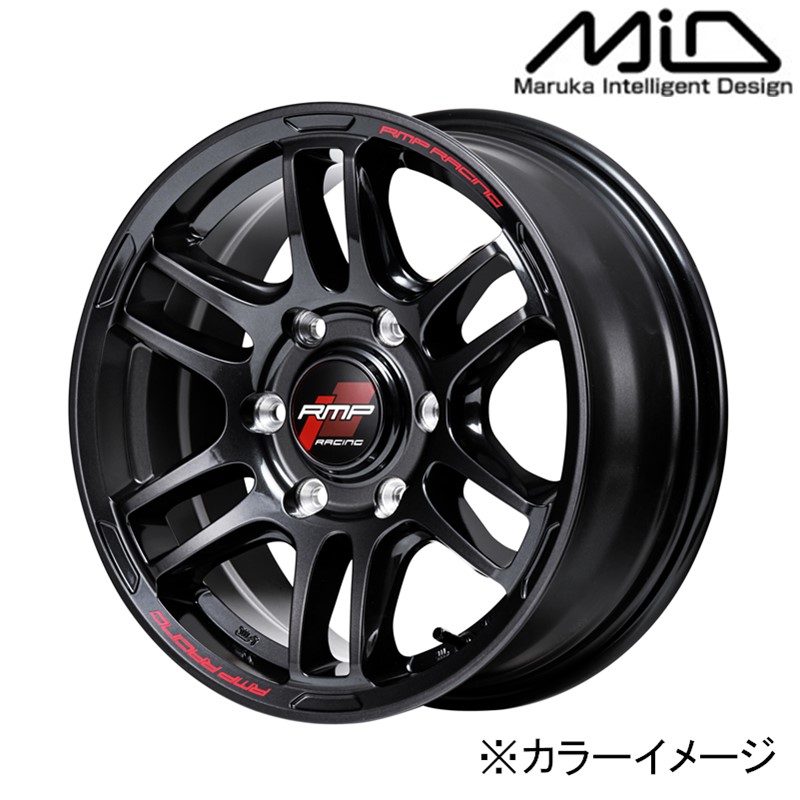 MID マルカサービス アルミホイール1本 RMP RACING R26 16インチ リム幅6.5 inset+38 6H PCD139.7 クリスタルブラック