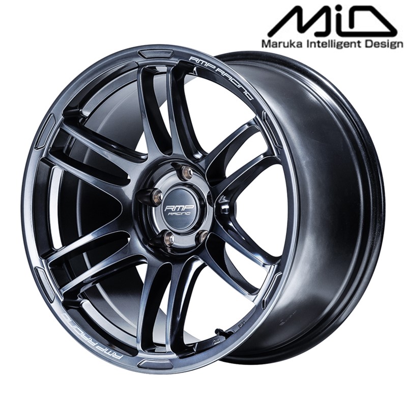 MID マルカサービス アルミホイール1本 RMP RACING R26 18インチ リム幅9.5 inset+22 5H PCD114.3 ディープチタンシルバー｜アットマックス＠