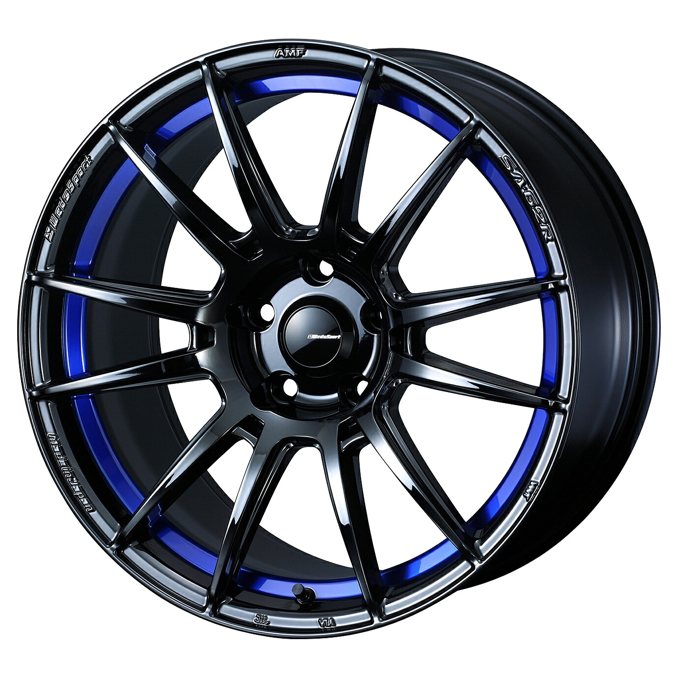 【4本購入で特典付】WEDS ウェッズ 0041834 アルミホイール1本 WEDSSPORT SA62R 18インチ リム幅9.5J インセット+45 5穴 PCD100 BLCII FACE:R|アットマックス@