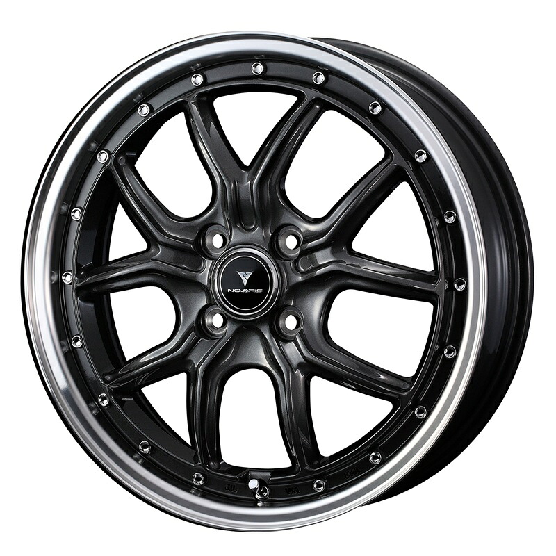 【4本購入で特典付】WEDS ウェッズ 0041340 アルミホイール1本 NOVARIS ASSET S1 16インチ リム幅5.0J インセット+45 4穴 PCD100 GUN-META/RIM POLISH｜アットマックス＠
