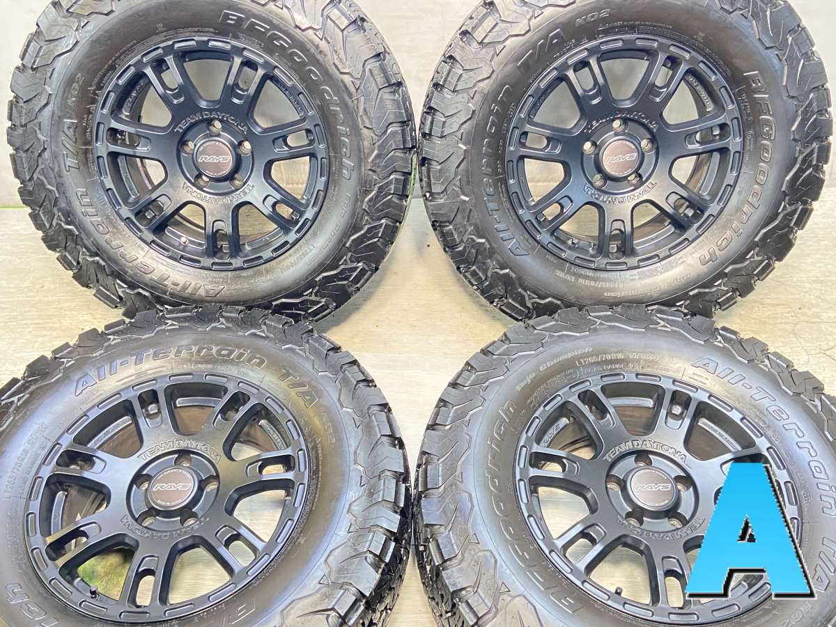 265/70R16 121/118S BFグッドリッチ All-Terrain T/A K02 RAYS TEAM DAYTONAD207 16x7.0 32 114.3-5穴 中古タイヤ サマータイヤ ホイールセット 4本セット